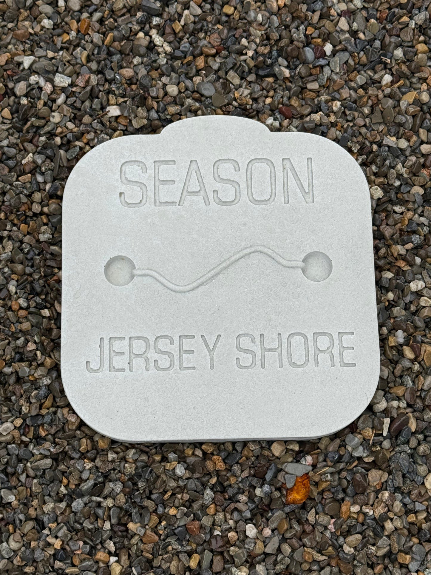 Jersey Shore Beach Badge Stepping Stone