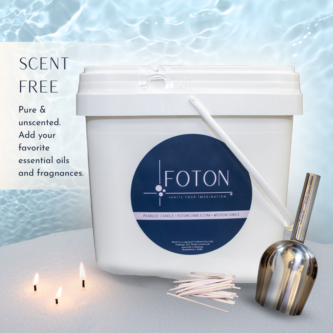 Foton® Pearled Candle - Scented White