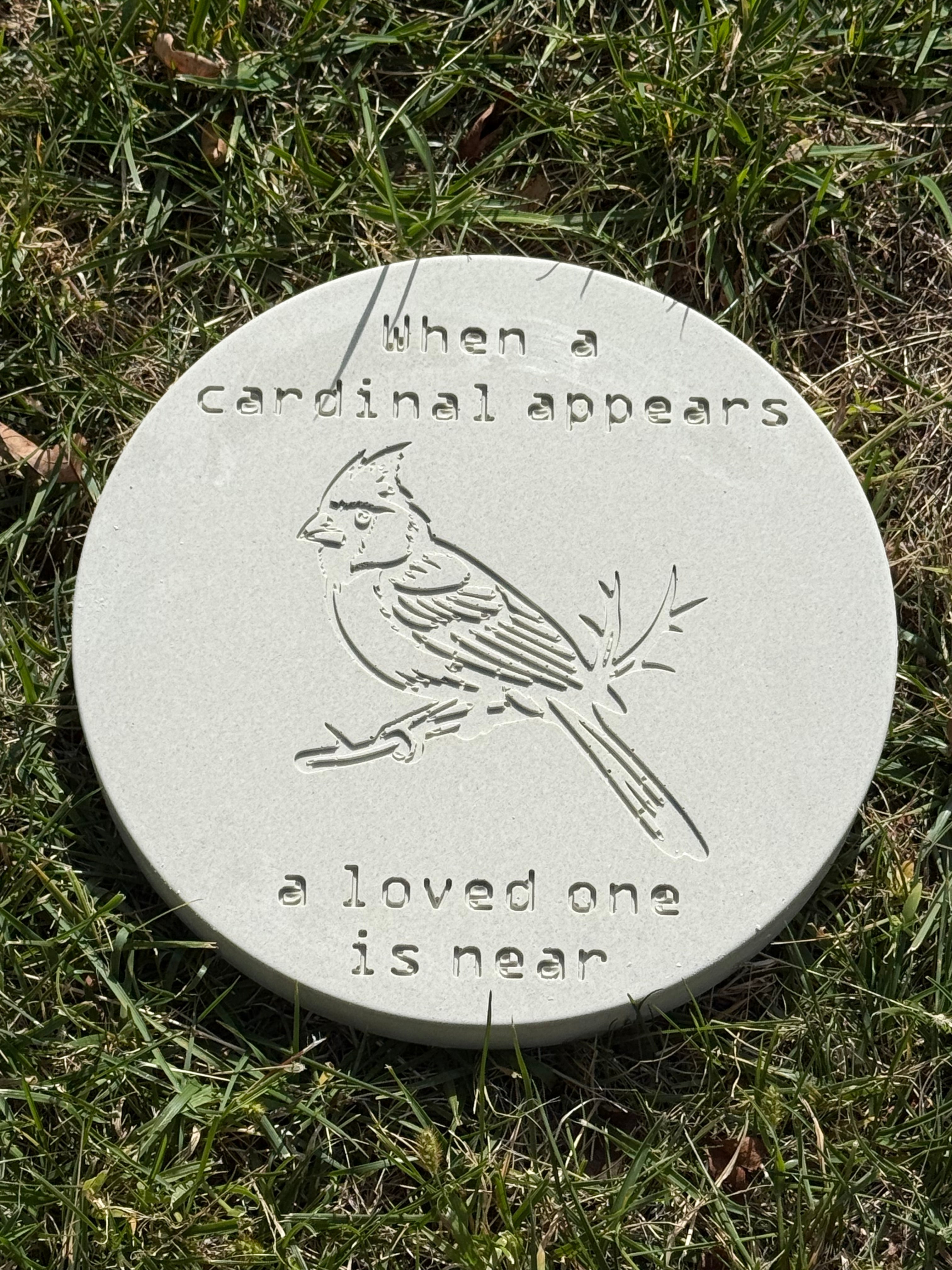 Cardinal Stone Color Cardinal Stepping Stone – Syby Designs LLC