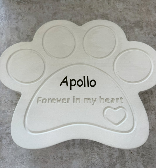 Paw Print Stepping Stone - Personalized