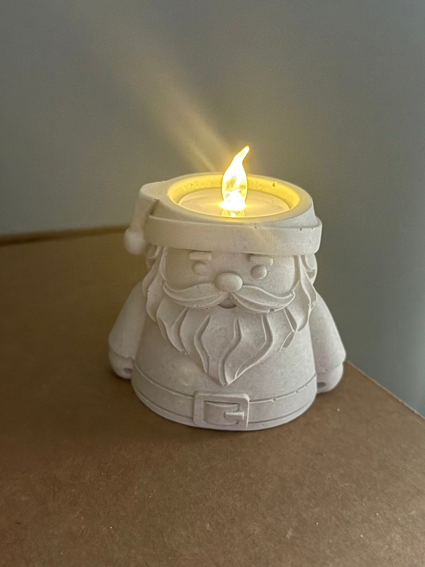 Santa Tealight Candle Holder