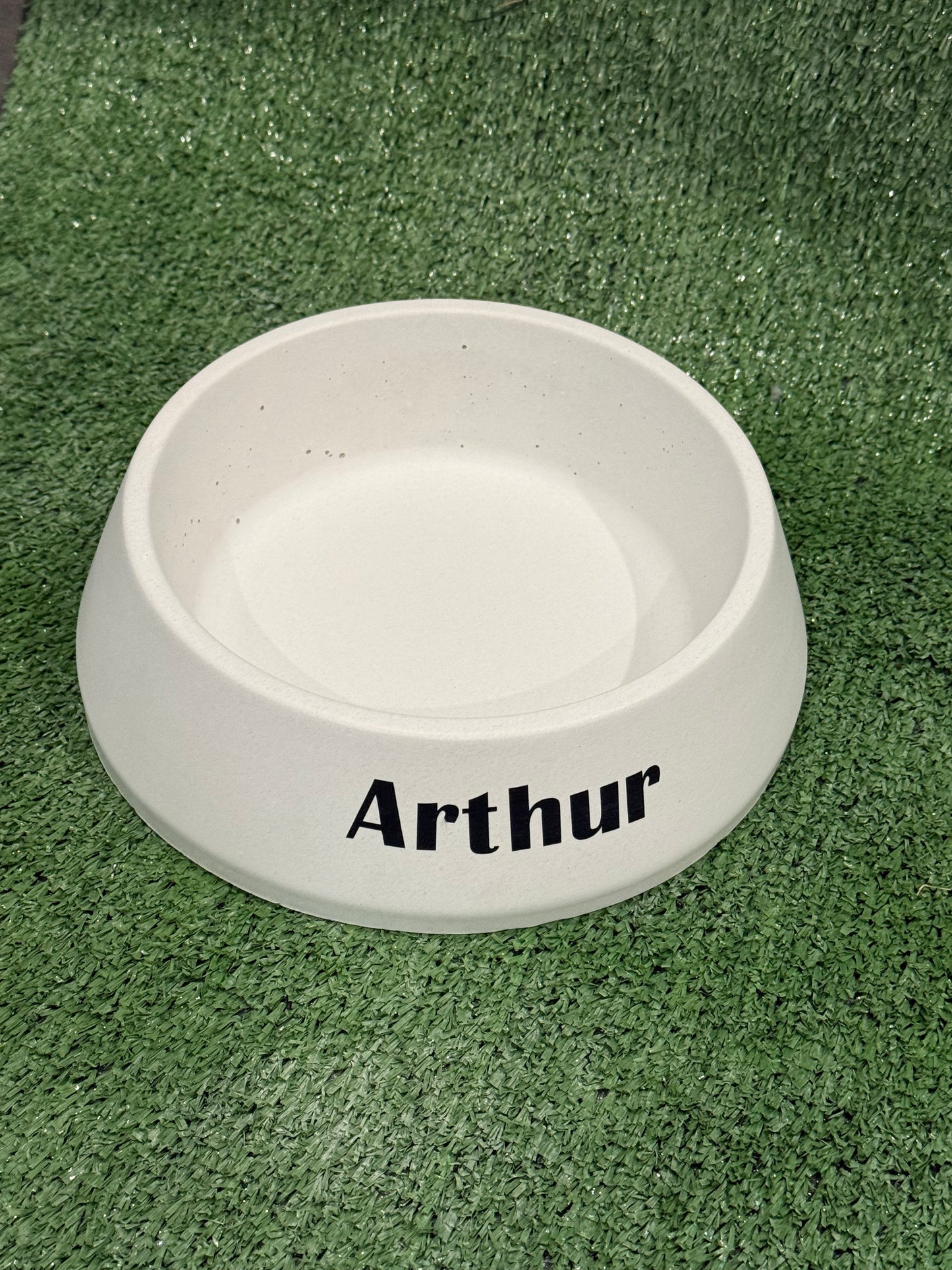 Concrete Dog Bowl - Personalized