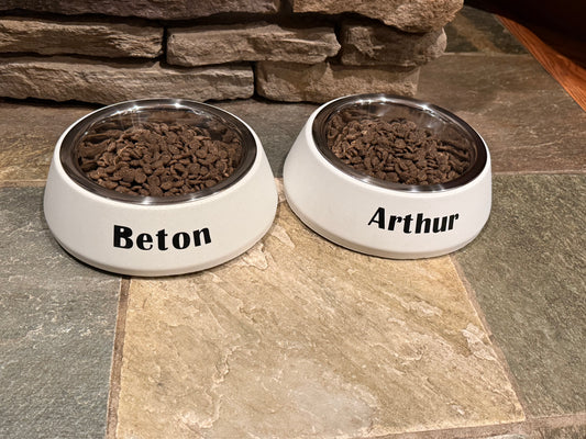 Concrete Dog Bowl - Personalized