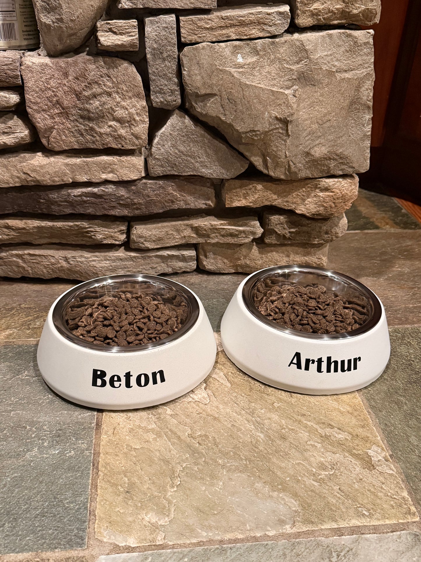 Concrete Dog Bowl - Personalized