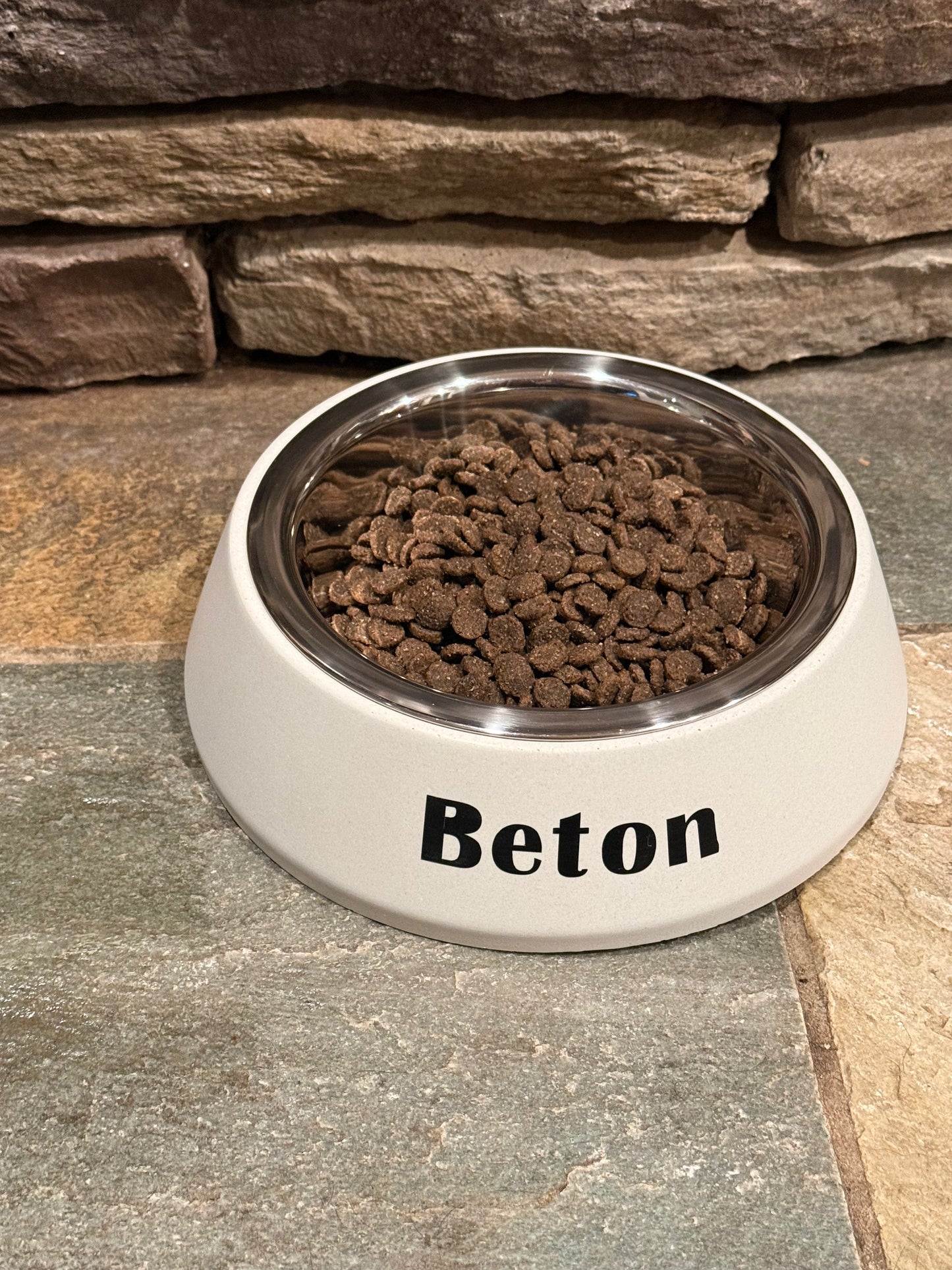 Concrete Dog Bowl - Personalized