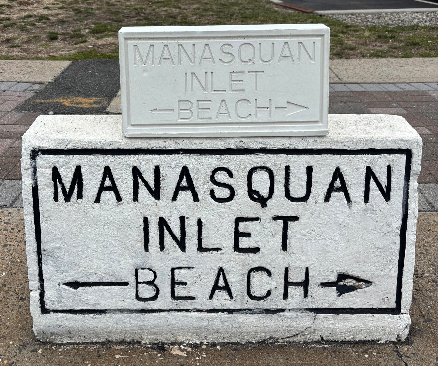 Manasquan Inlet Replica Landmark Sign - white (not painted)